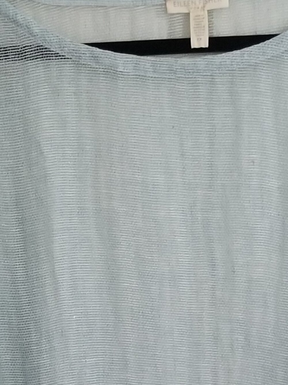 Eileen Fisher Sheer Tunic Top soft baby blue 95% Linen - Picture 7 of 7